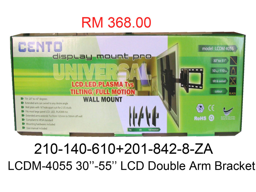 210 140 610 LCDM 4055 30'' 55'' LCD Doudle Arm B