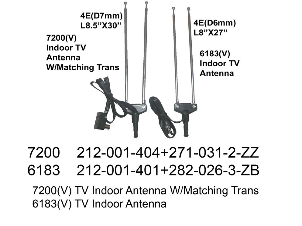 212 001 404 V 7200 TV Indoor Antenna