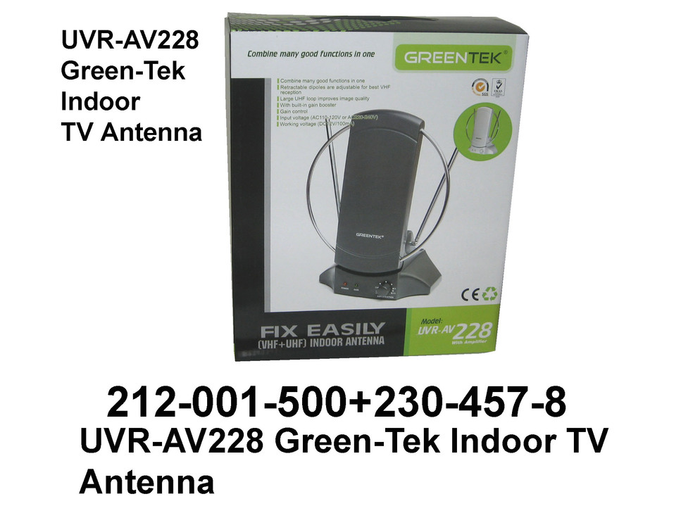 212 001 500 UVR AV228 Greentek Indoor TV Antenna
