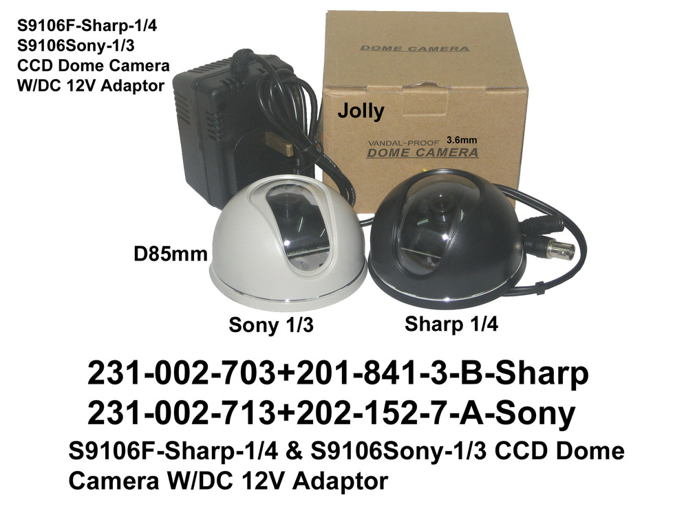 231 002 703 S9106F Sharp 1 4 Dome Camera