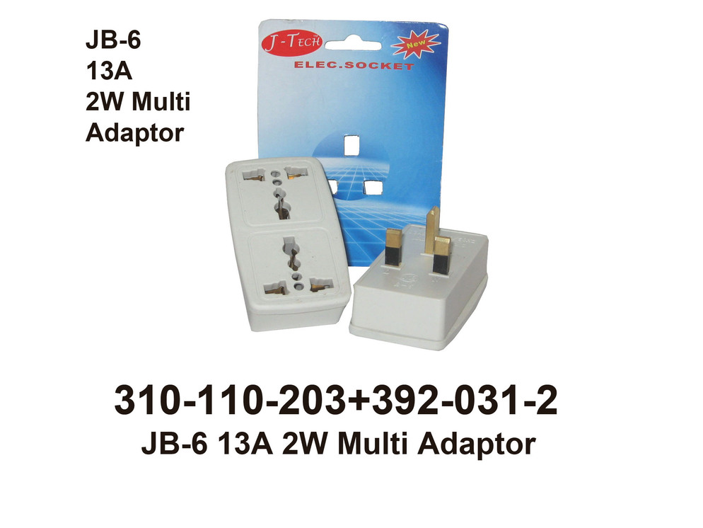 310 110 203 1  JB 6 13A 2W Multi Adaptor