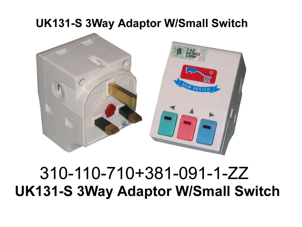 310 110 710 UK131 S Small Switch 3Way Adaptor copy