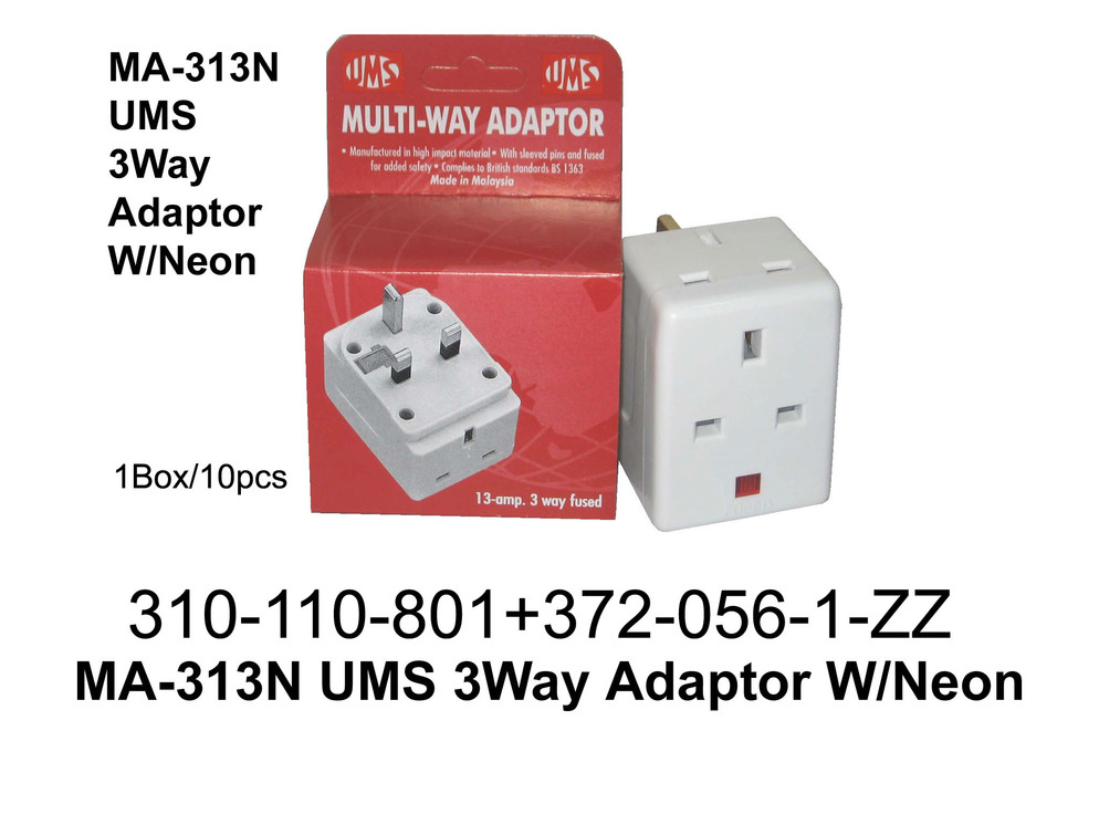 310 110 801 MA 313N UMS 3Way Sirim Adaptor