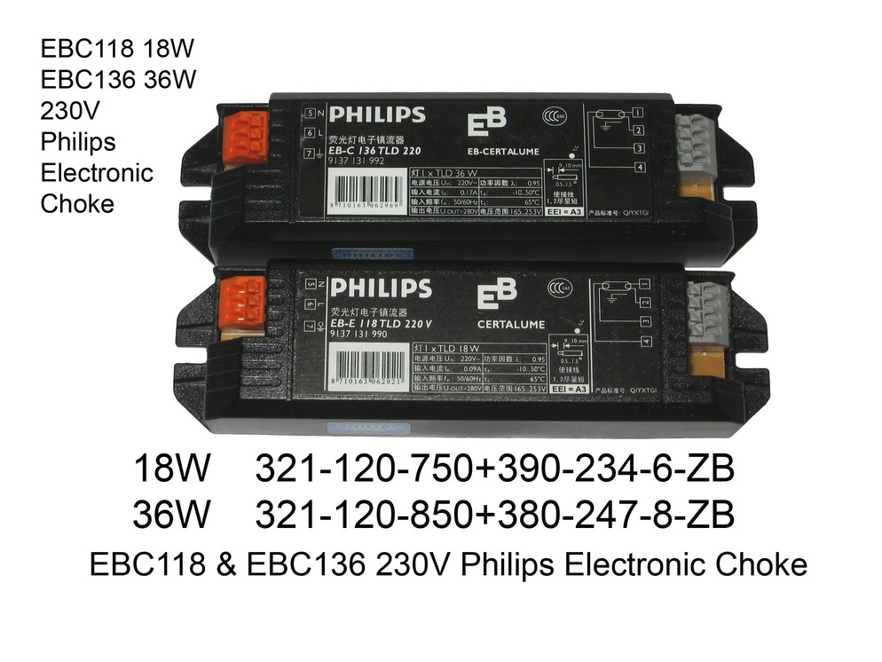 321 120 750 EBC118 230V Philips Electronic Choke