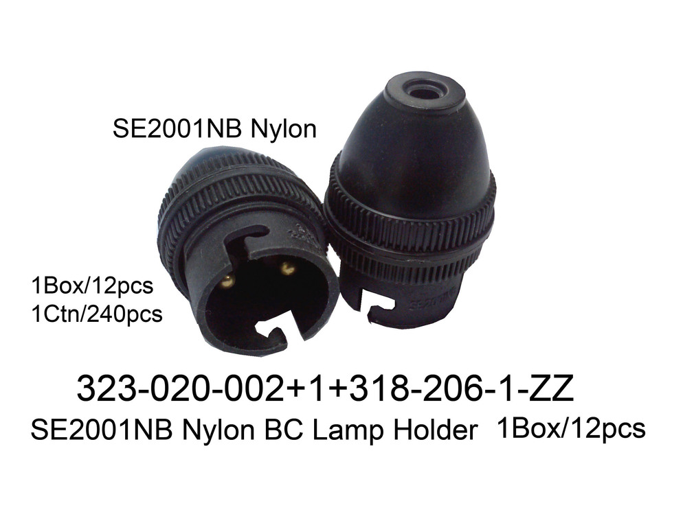 323020002 SE2001NB Nylon BC Lamp Holder 1Box 12pcs