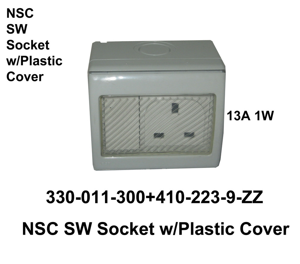 Copy of 330 011 300 NSC 13A 1W SW SOCKET W PLASTIC COVER copy