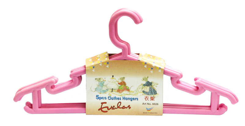 0026 5 Garment Hanger (5 Pcs) PINK