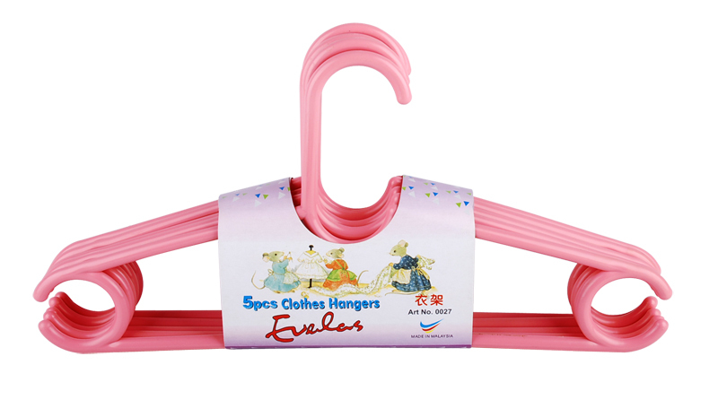 0027 Garment Hanger (5 Pcs) PINK