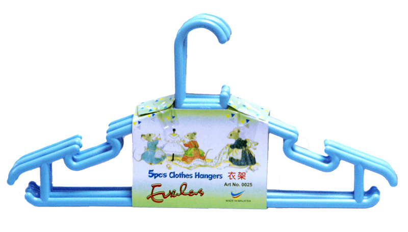 0025 Garment Hanger (5 Pcs) BLUE