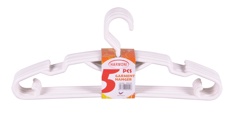0023 Garment Hanger (5 Pcs) WHITE