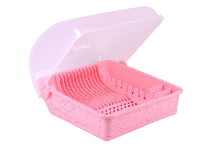 0228 Elegance Dish Drainer MARBLE PINK OPEN