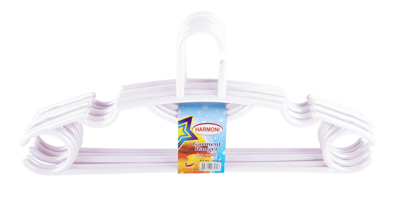 0022 6 Garment Hanger (6 Pcs) WHITE