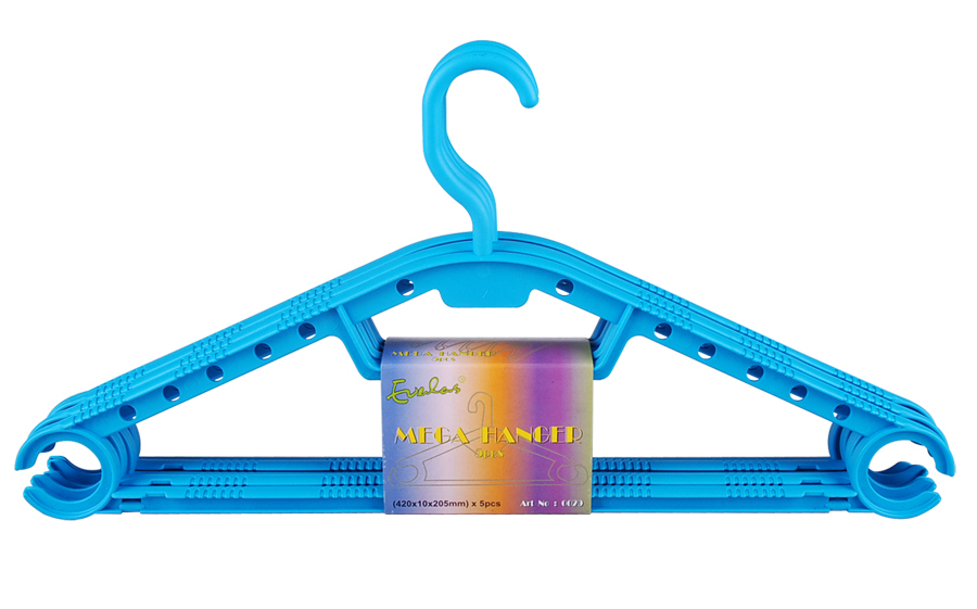 0029 5 Garment Hanger (5 Pcs) BLUE