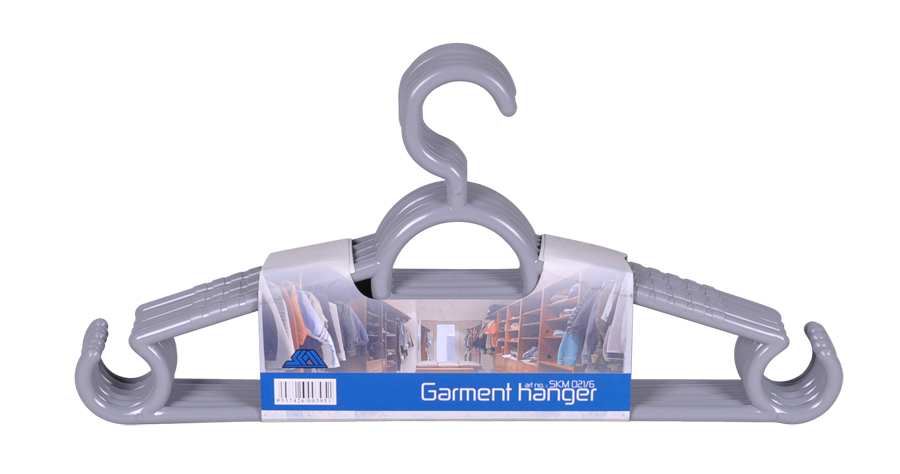 SKM021 6 Garment Hanger (6 Pcs) GREY
