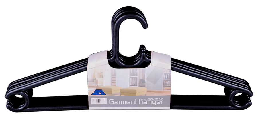 SKM029 6 Garment Hanger (6 Pcs) BLACK