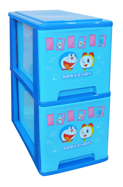 DM0888 2 2 Tiers Doraemon Series Mini Drawer D1BLUE