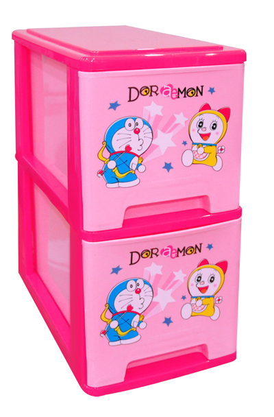 DM0888 2 2 Tiers Doraemon Series Mini Drawer D2PINK