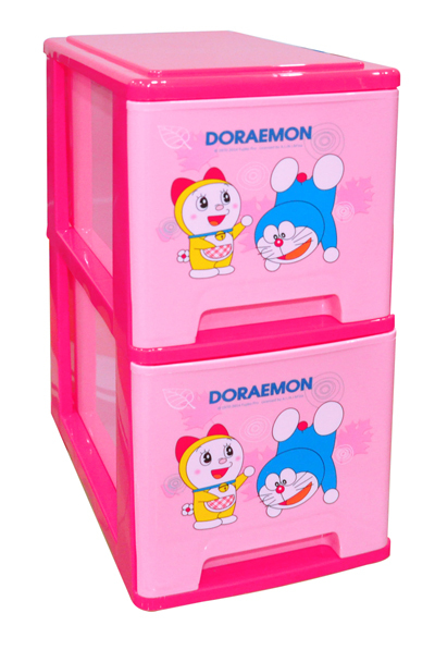 DM0888 2 2 Tiers Doraemon Series Mini Drawer D3PINK