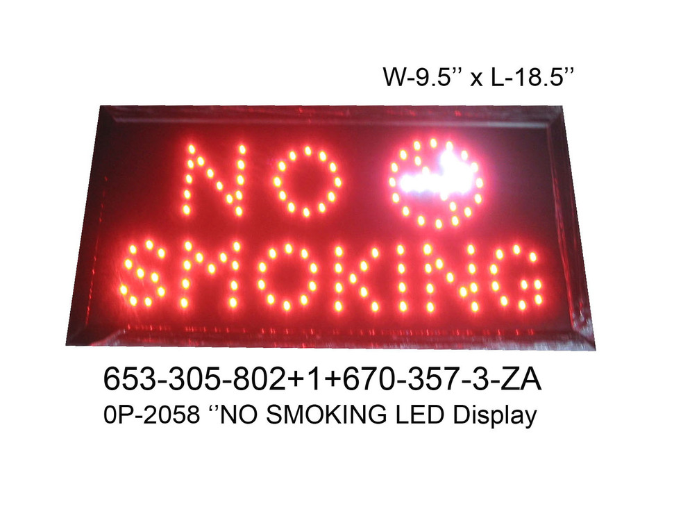 653 305 802 OP 2058 NO SMOKING LED Display