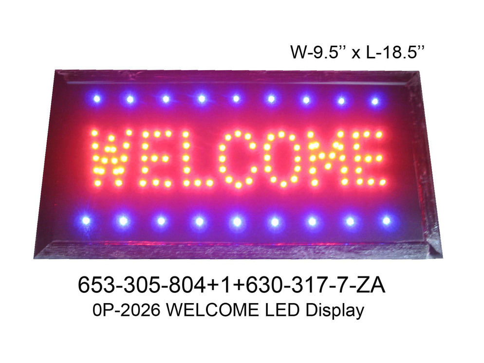 653 305 804 OP2026 WELCOME LED Display