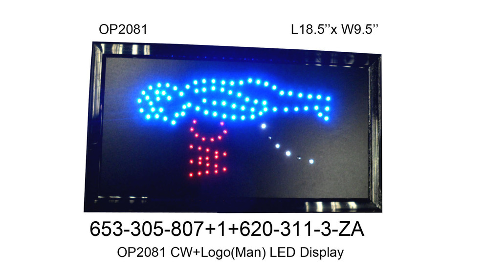653305807 OP2081 CW Logo Man LED Display