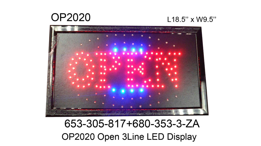 653305817 OP2020 Open 3Line LED Display