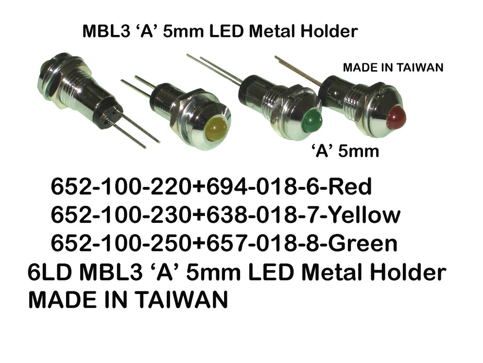 652 100 220 MBL3 A 5mm LED TAIWAN