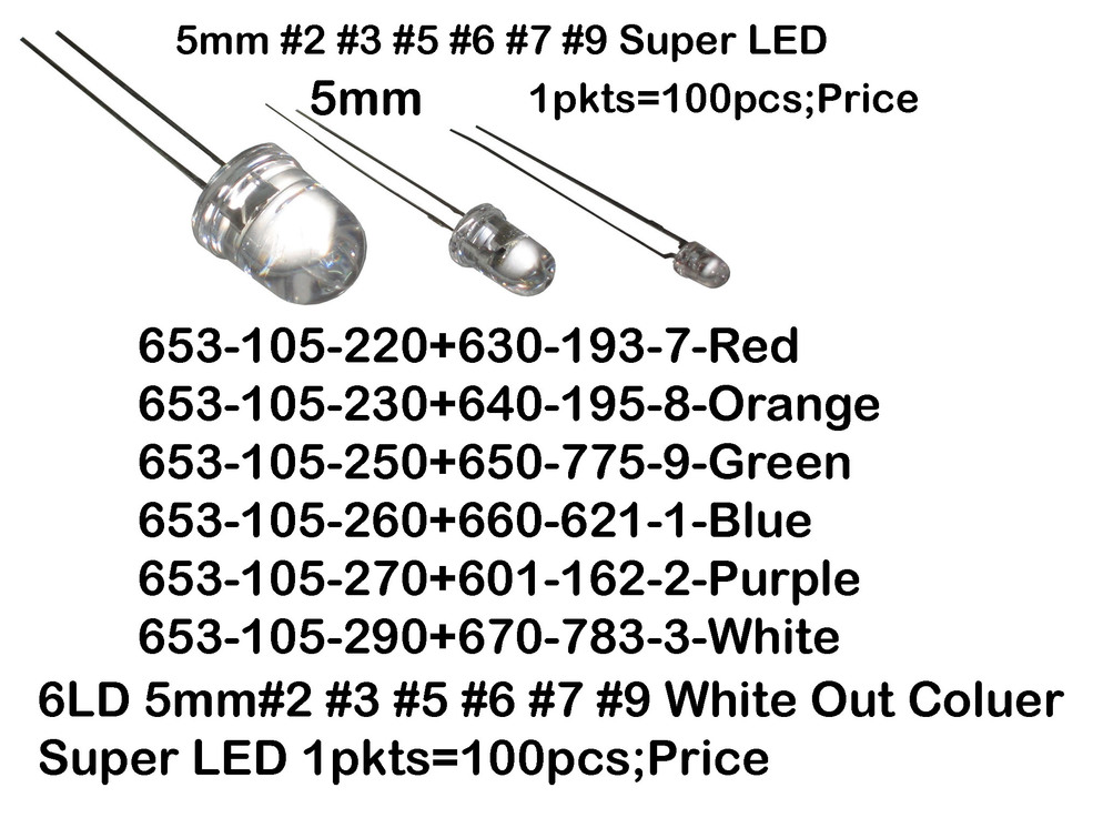 653 105 250 5mm Super LED