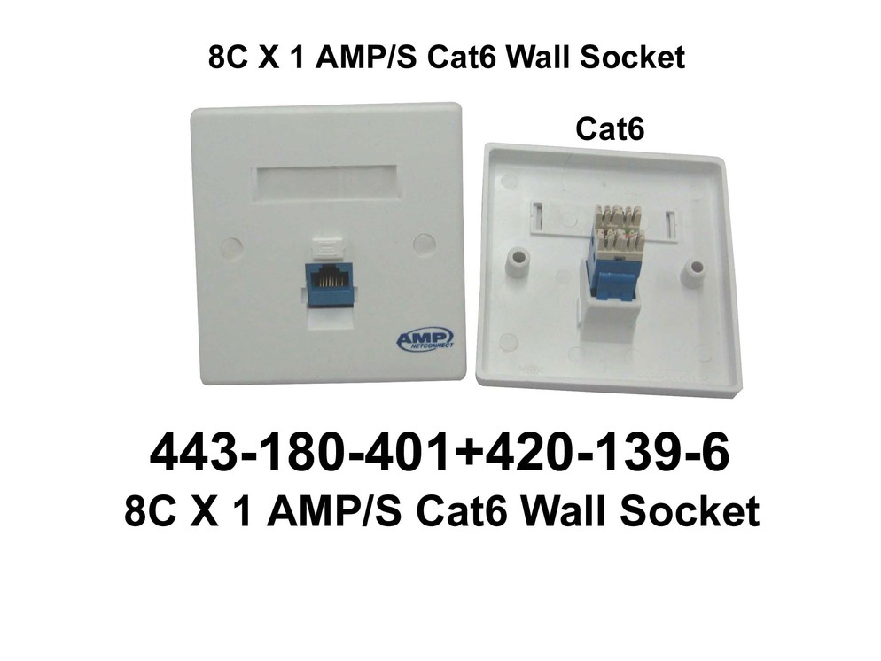 443 180 401 8C X1 AMP S Cat6 Wall SKT