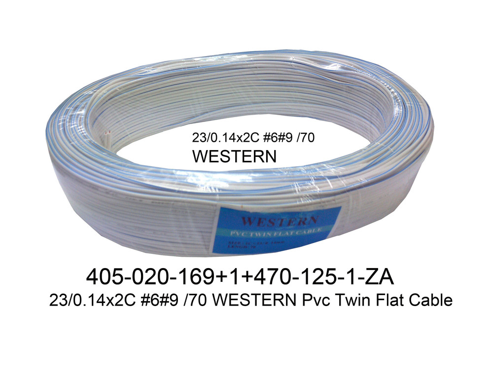 405 020 169 23 014mm x 2C B W L70 WESTERN Twin Flat Cable