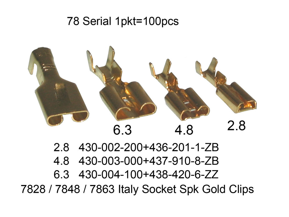 430 004 100 7863 Italy Socket Spk Gold Clips