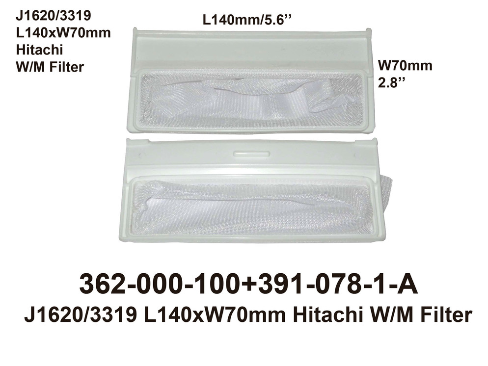 362 000 100 1 J1620 3319 L140xW70mm Hitachi W M Filter