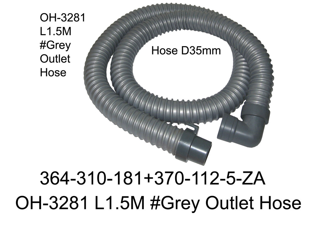 364 310 181 OH 3281 L1 5M  Grey Outlet Hose