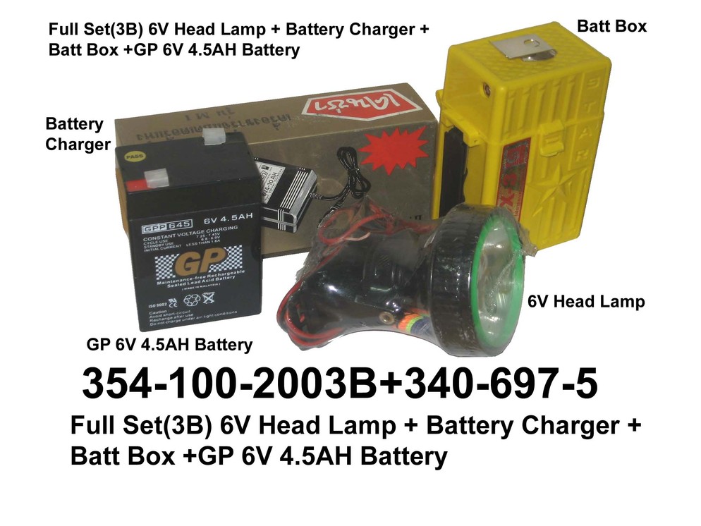354 100 2003B 6V Head Lamp Batt Box