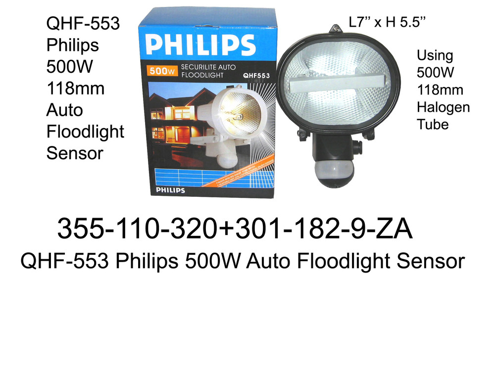 355 110 320 QHF 553 Philips 500W Auto Floodlight Sensor