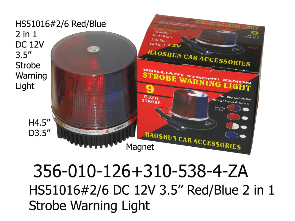356 010 126 HS51016 2 6 Red Blue Strobe Light