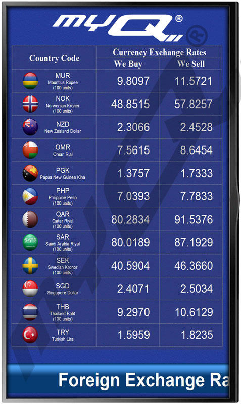 myQ Exchange Rate