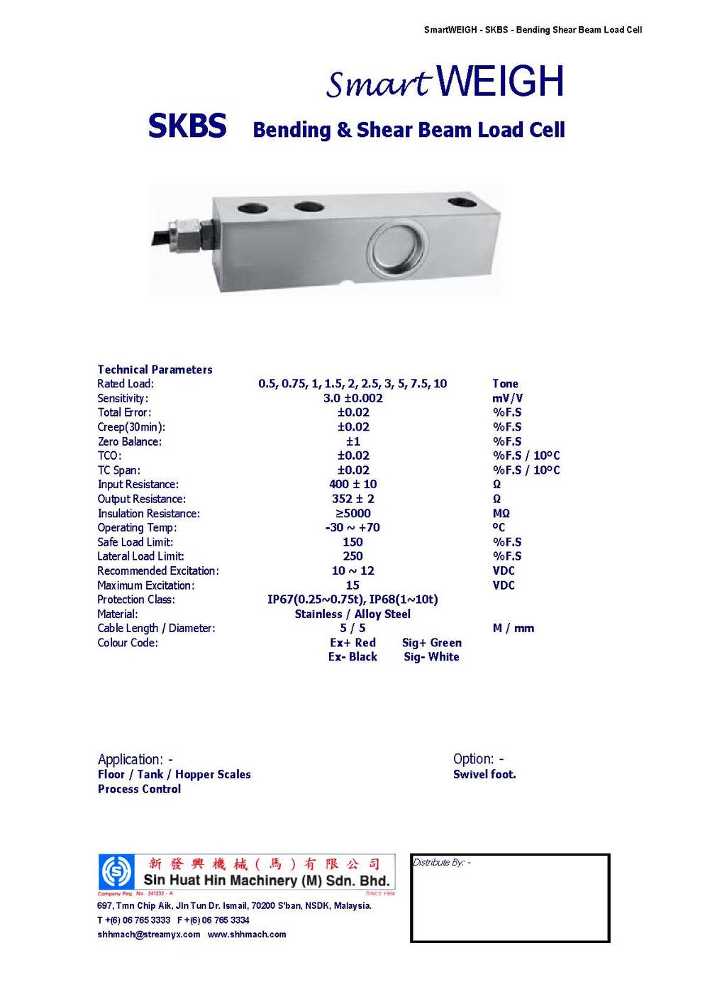 SKBS SmartWEIGH Load Cell Page 1