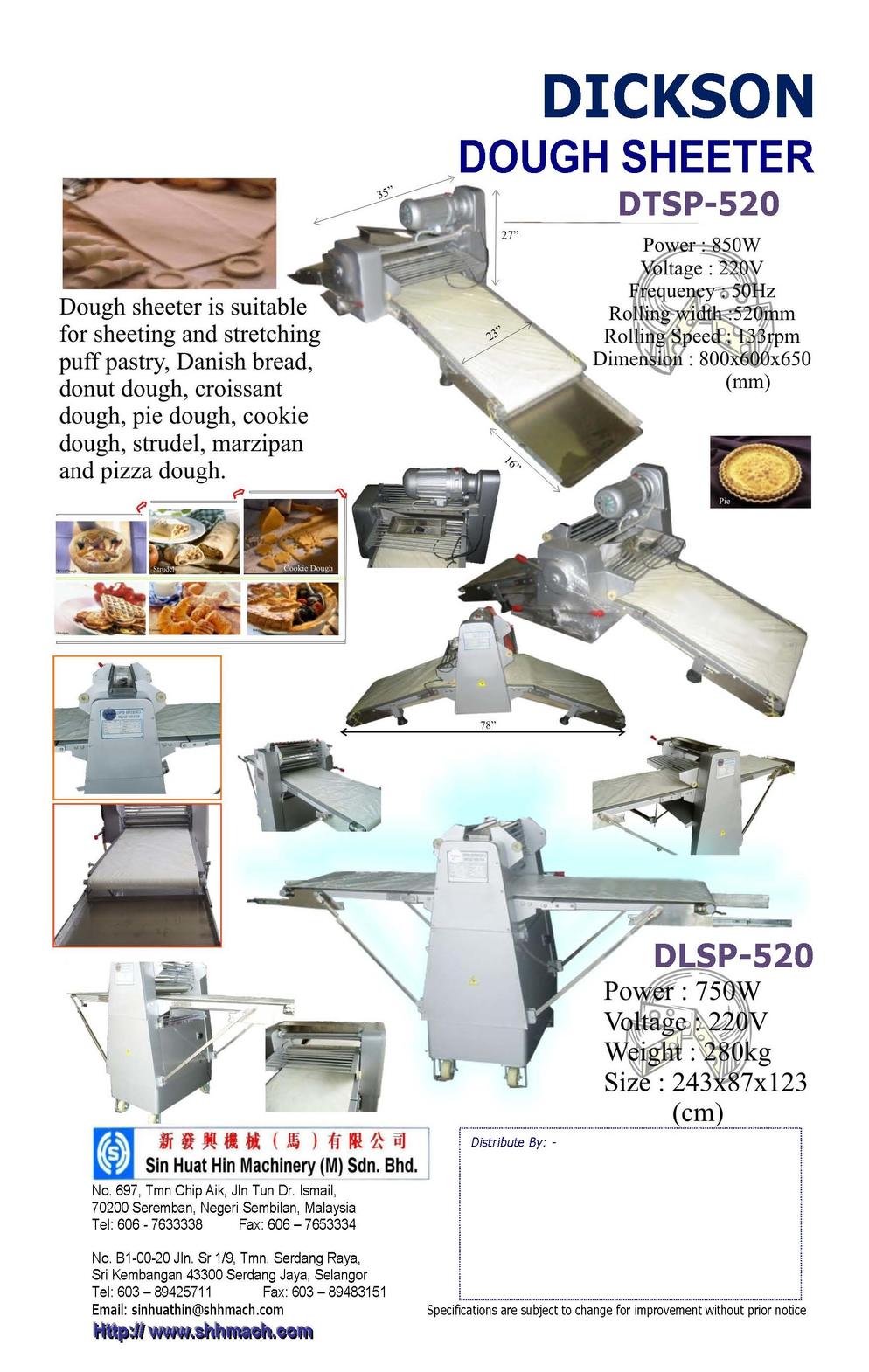 DICKSON DOUGH SHEETER