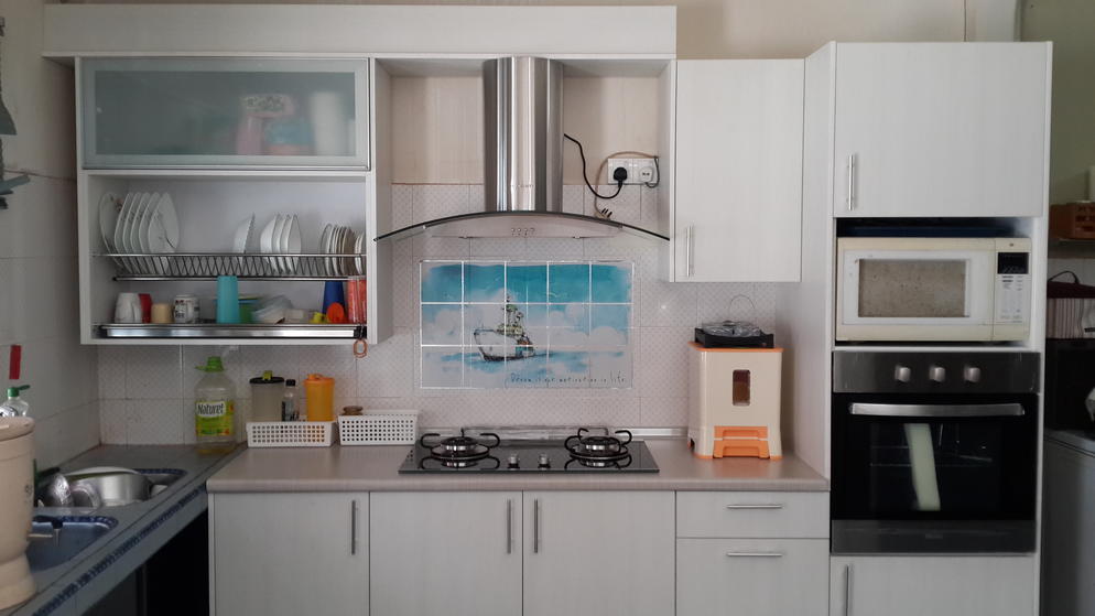 I-Shape Kitchen Cabinet (Melamine+HPL Top)