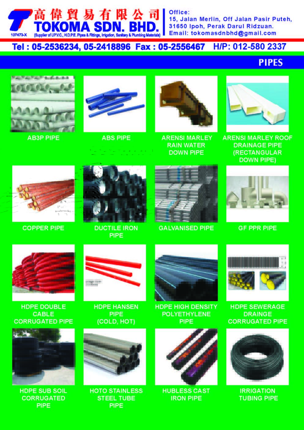 TOKOMA SDN BHD Catalogue Page 06