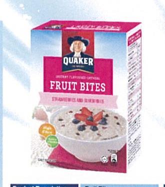 Quaker Instant Oatmeal Strawberry Blueberry 6x30g