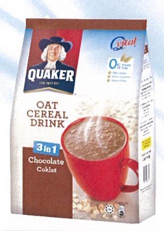 Quaker Oat Cereal Drink Choc 17sx28g