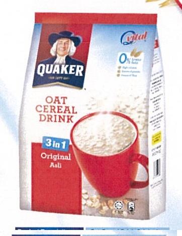 Quaker Oat Cereal Drink Original 17sx28g
