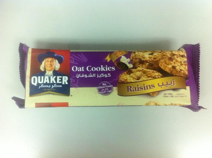 Quaker Oat Cookie 108g Raisin