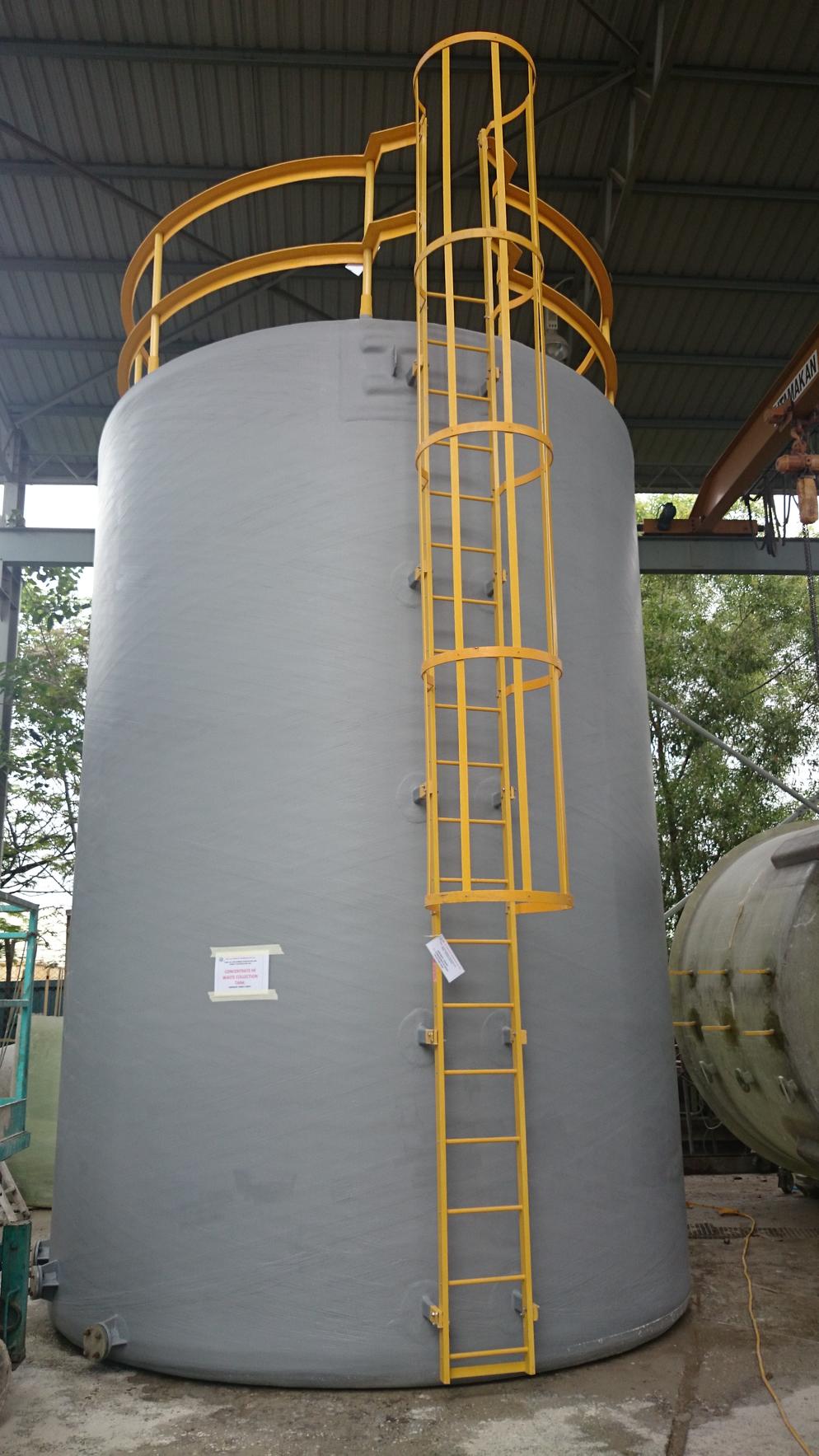 Typical FRP ladder/safety cage installation