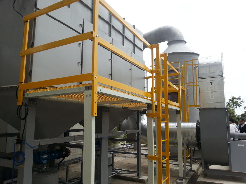 FRP platform for dust collector