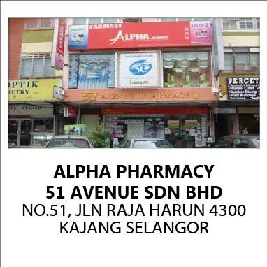 FARMASI  ALPHA - 51 AVENUE RAJA HARUN