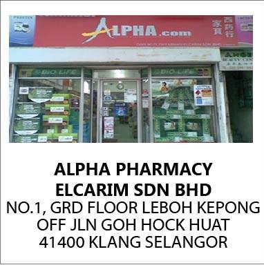 FARMASI  ALPHA - ELCARIM KEPONG