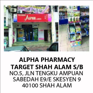 FARMASI  ALPHA  - TARGET SHAH ALAM